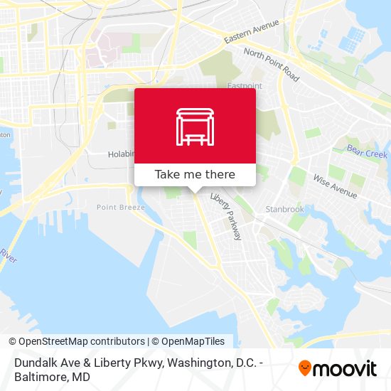 Dundalk Ave & Liberty Pkwy map