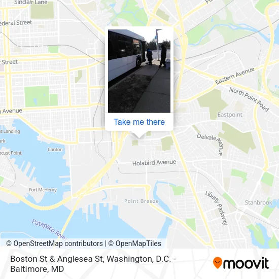 Boston St & Anglesea St map