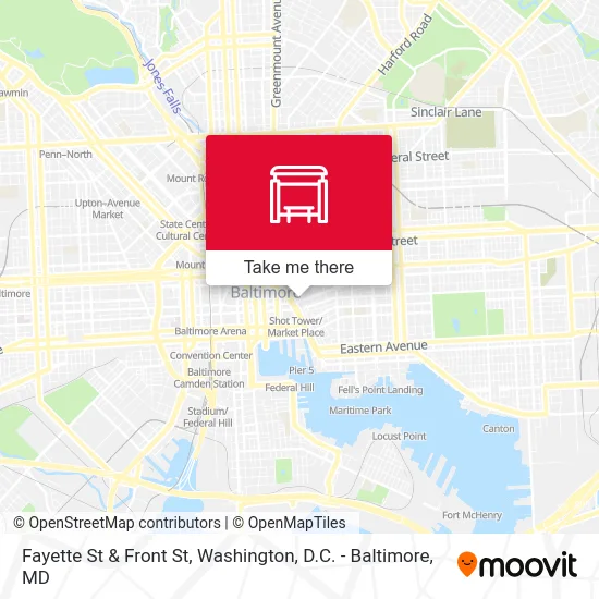 Fayette St & Front St map