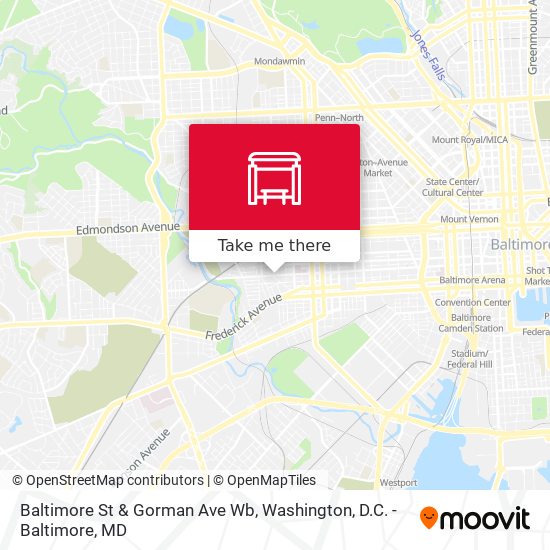 Baltimore St & Gorman Ave Wb map
