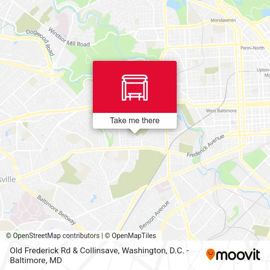 Old Frederick Rd & Collinsave map