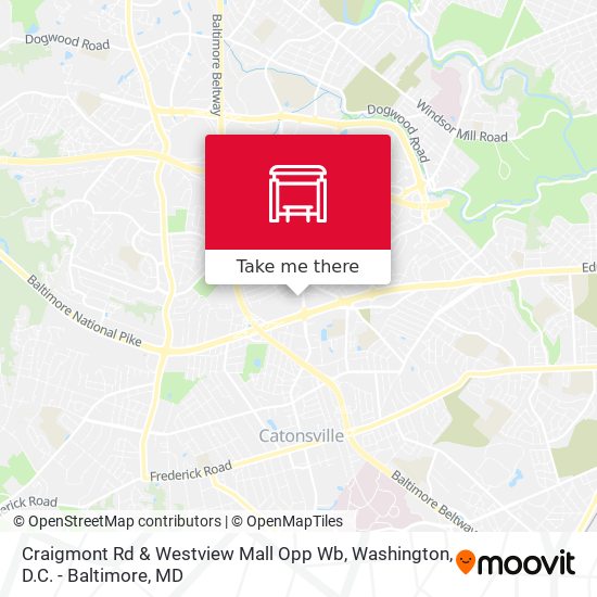Craigmont Rd & Westview Mall Opp Wb map
