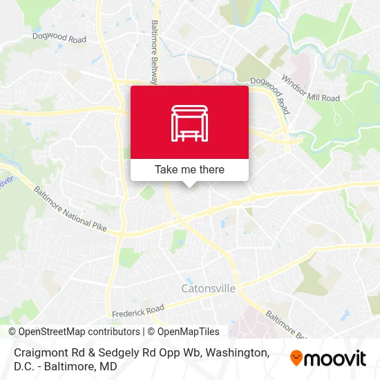 Craigmont Rd & Sedgely Rd Opp Wb map