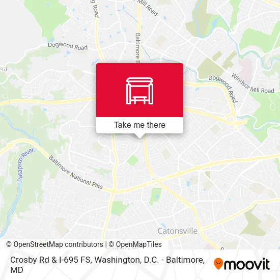 Crosby Rd & I-695 FS map