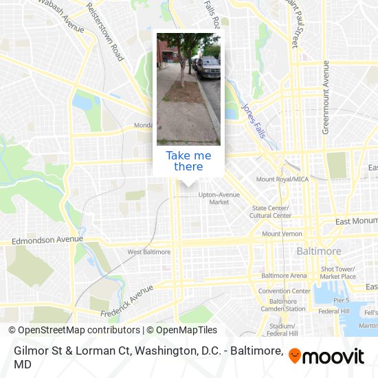 Gilmor St & Lorman Ct map