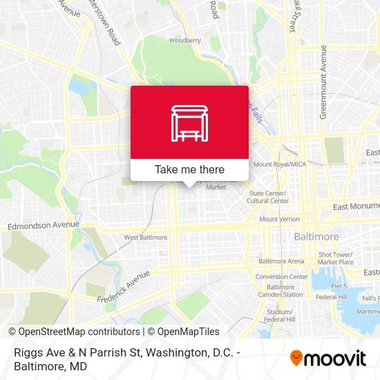 Riggs Ave & N Parrish St map