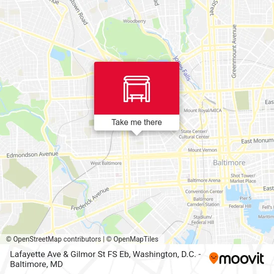 Lafayette Ave & Gilmor St FS Eb map