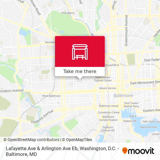 Lafayette Ave & Arlington Ave Eb map