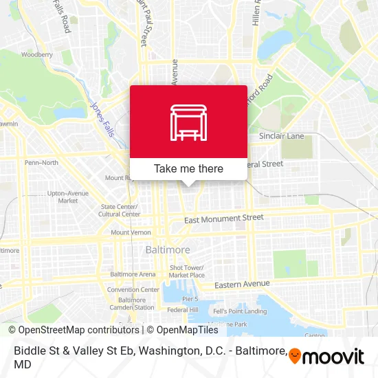 Biddle St & Valley St Eb map