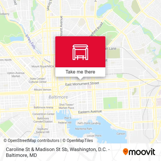 Caroline St & Madison St Sb map