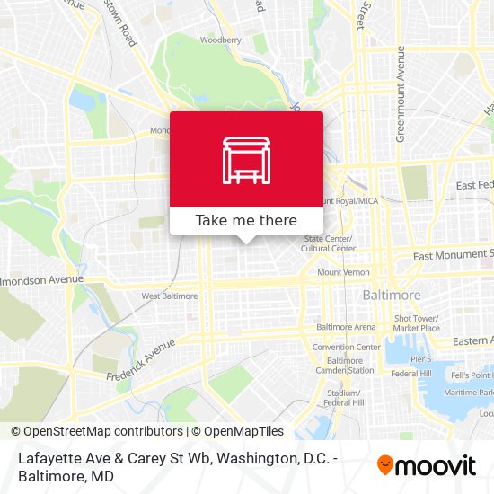 Mapa de Lafayette Ave & Carey St Wb