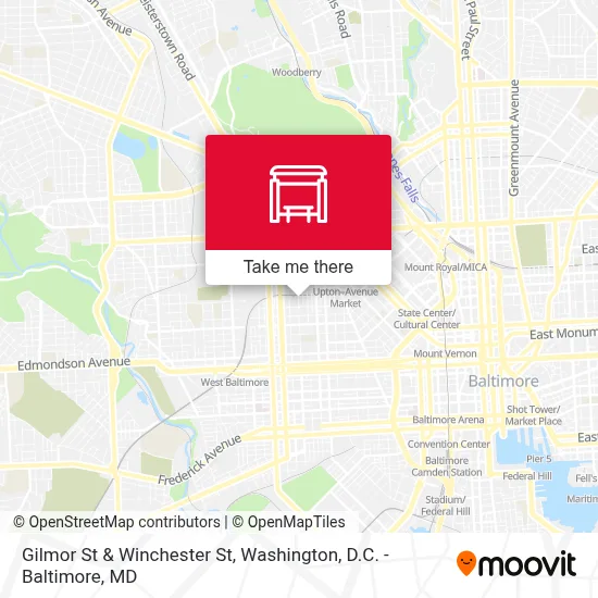 Gilmor St & Winchester St map