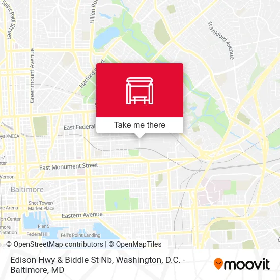 Edison Hwy & Biddle St Nb map