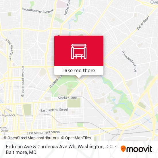 Erdman Ave & Cardenas Ave Wb map