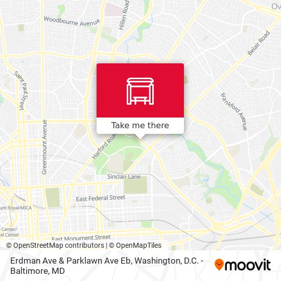 Erdman Ave & Parklawn Ave Eb map