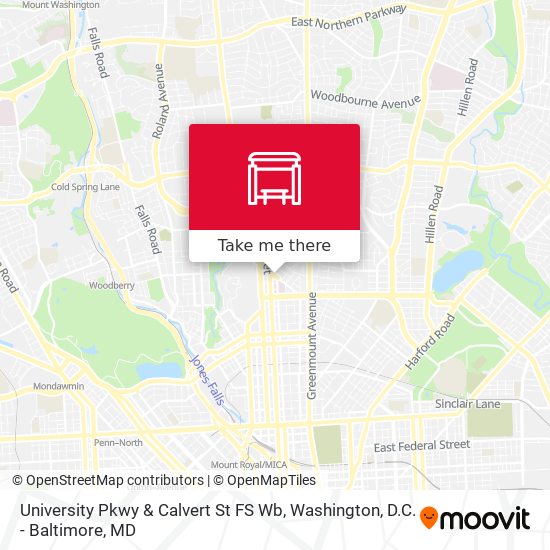 University Pkwy & Calvert St FS Wb map