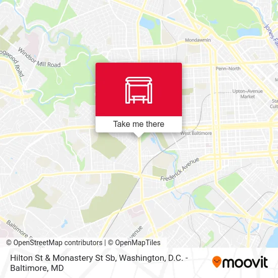 Hilton St & Monastery St Sb map