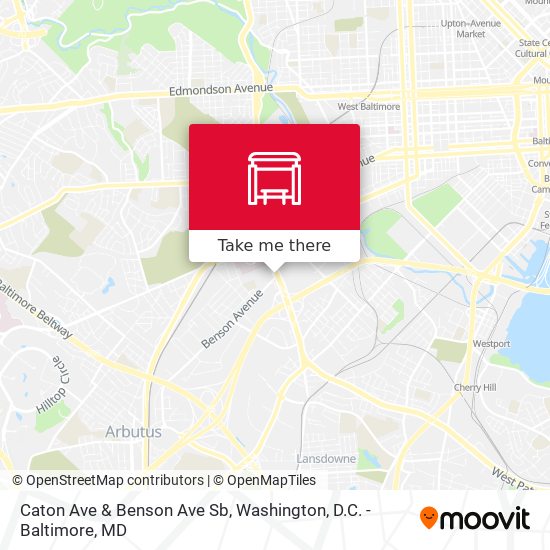 Caton Ave & Benson Ave Sb map