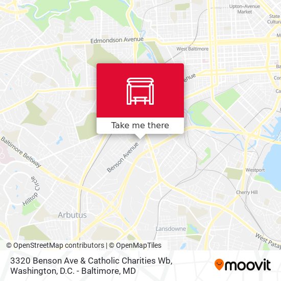 3320 Benson Ave & Catholic Charities Wb map