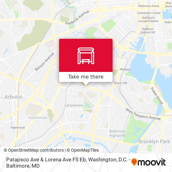 Patapsco Ave & Lorena Ave FS Eb map
