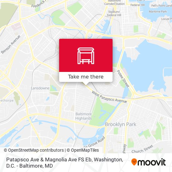 Patapsco Ave & Magnolia Ave FS Eb map