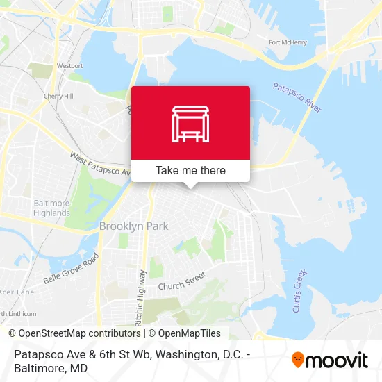 Patapsco Ave & 6th St Wb map