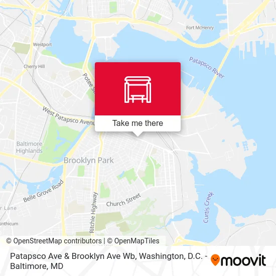 Patapsco Ave & Brooklyn Ave Wb map