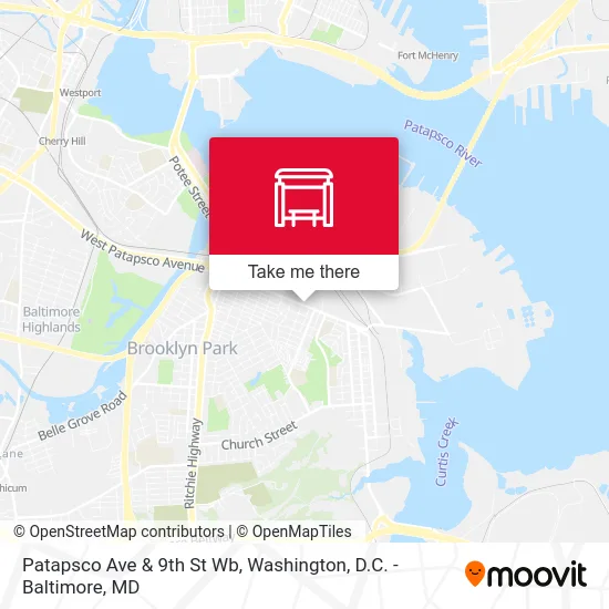 Patapsco Ave & 9th St Wb map