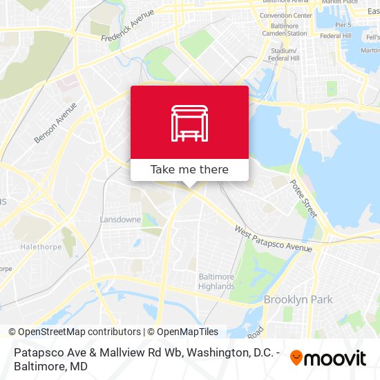 Patapsco Ave & Mallview Rd Wb map