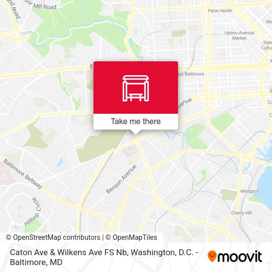 Caton Ave & Wilkens Ave FS Nb map