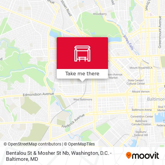 Bentalou St & Mosher St Nb map