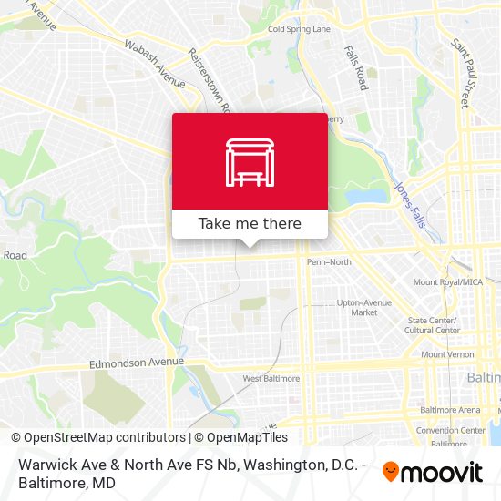 Mapa de Warwick Ave & North Ave FS Nb