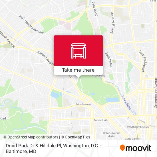 Druid Park Dr & Hilldale Pl map