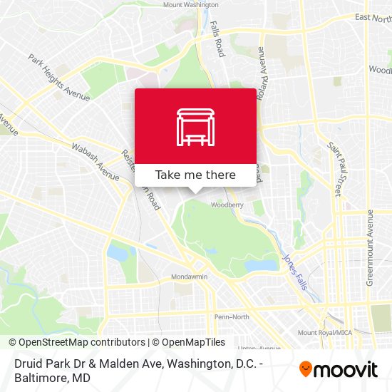 Druid Park Dr & Malden Ave map