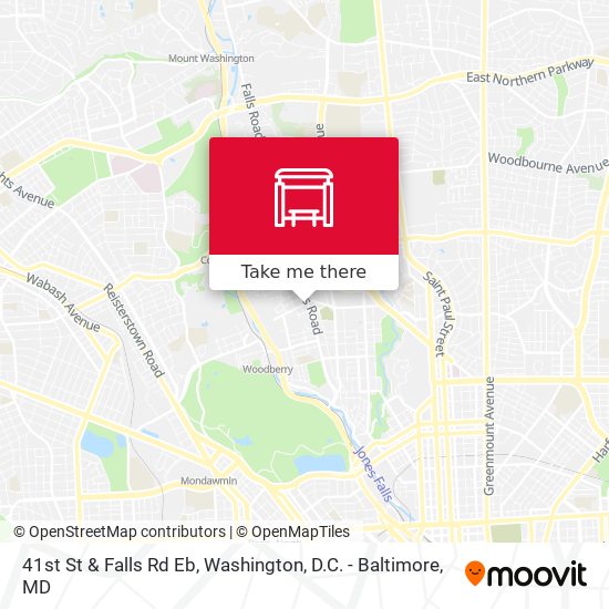 41st St & Falls Rd Eb map
