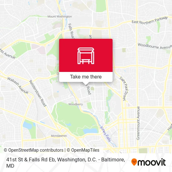 41st St & Falls Rd Eb map