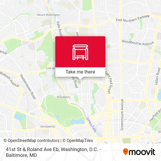 41st St & Roland Ave Eb map