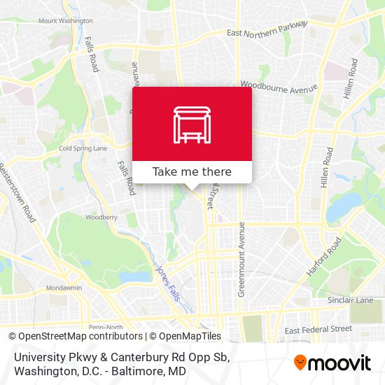 University Pkwy & Canterbury Rd Opp Sb map