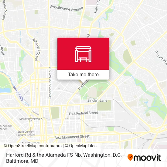 Harford Rd & the Alameda FS Nb map