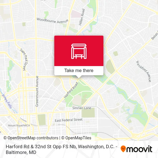 Harford Rd & 32nd St Opp FS Nb map