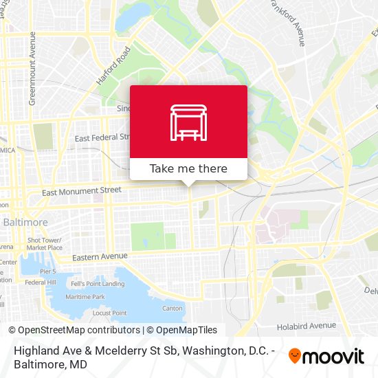 Mapa de Highland Ave & Mcelderry St Sb