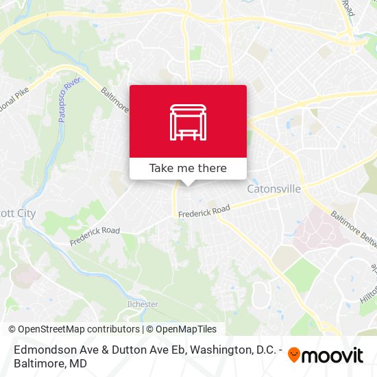 Edmondson Ave & Dutton Ave Eb map