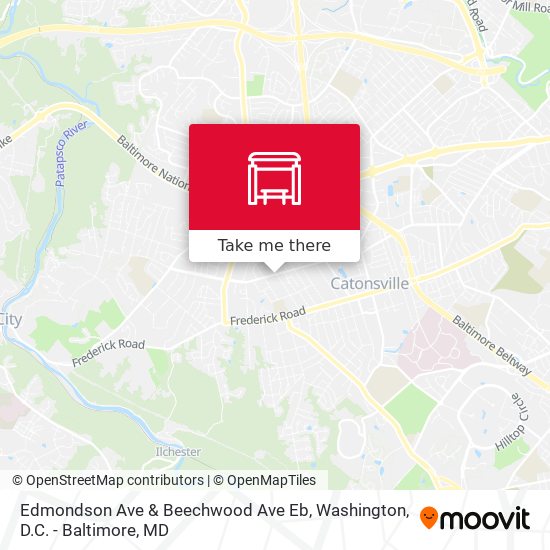 Mapa de Edmondson Ave & Beechwood Ave Eb