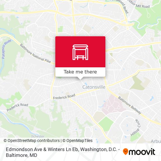 Edmondson Ave & Winters Ln Eb map