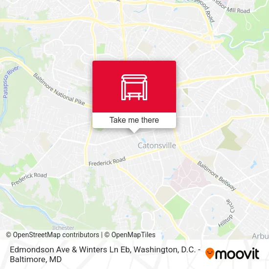 Edmondson Ave & Winters Ln Eb map