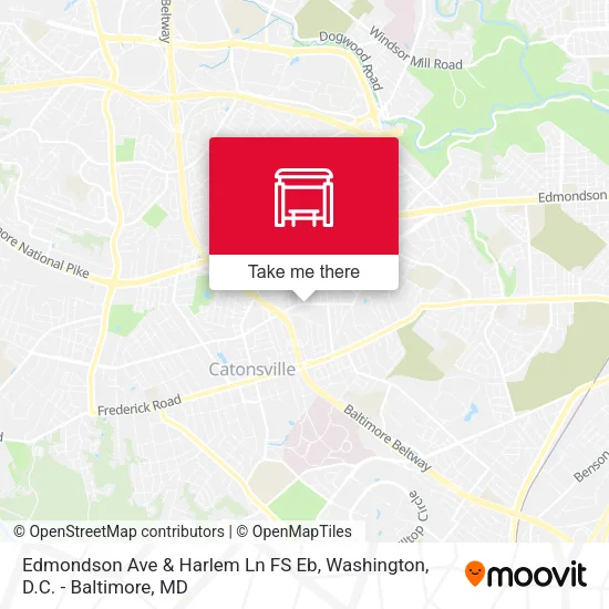 Edmondson Ave & Harlem Ln FS Eb map