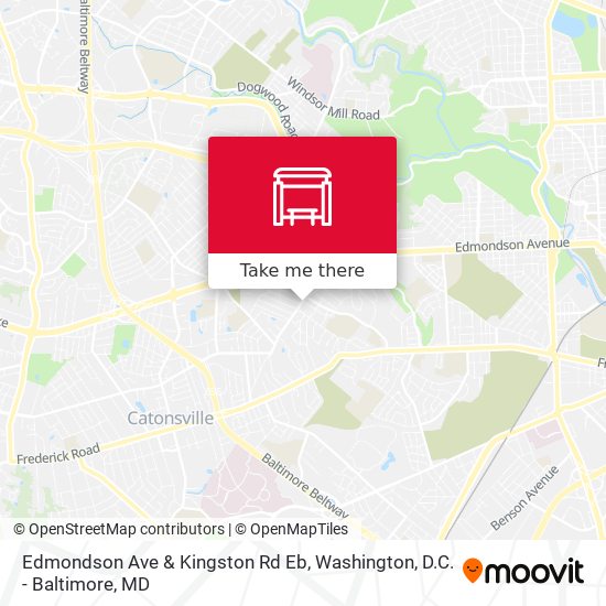 Edmondson Ave & Kingston Rd Eb map