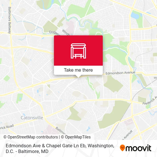 Edmondson Ave & Chapel Gate Ln Eb map