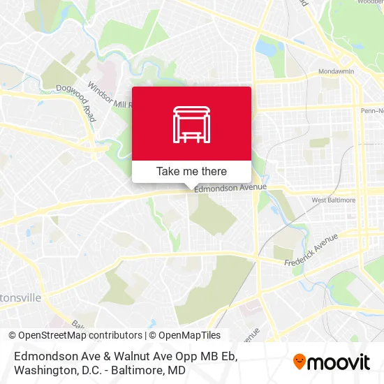 Mapa de Edmondson Ave & Walnut Ave Opp MB Eb