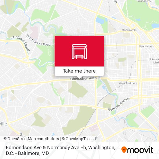 Mapa de Edmondson Ave & Normandy Ave Eb
